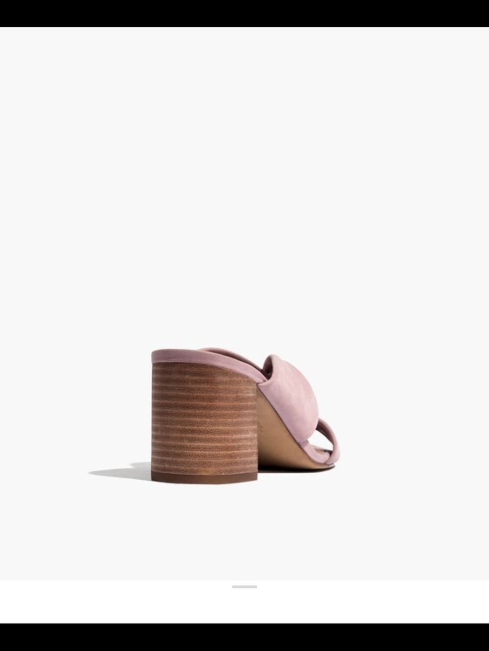 Madewell New Twist-Knot Block Heel Mule in a Soft Antique Purple. Women Size 8. - Picture 4 of 8
